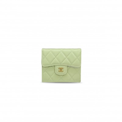 CHANEL LEATHER TRIFOLD WALLET (11.5*10.5*3cm) 